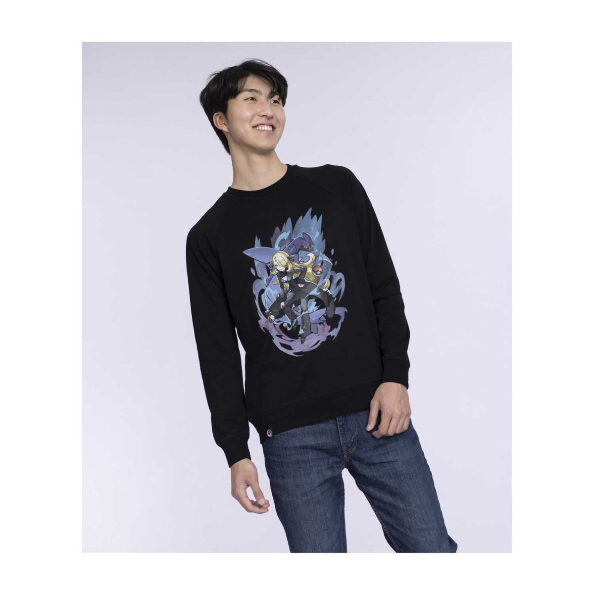 Cynthia Pokémon Trainers Black French Terry Crew Neck Sweatshirt