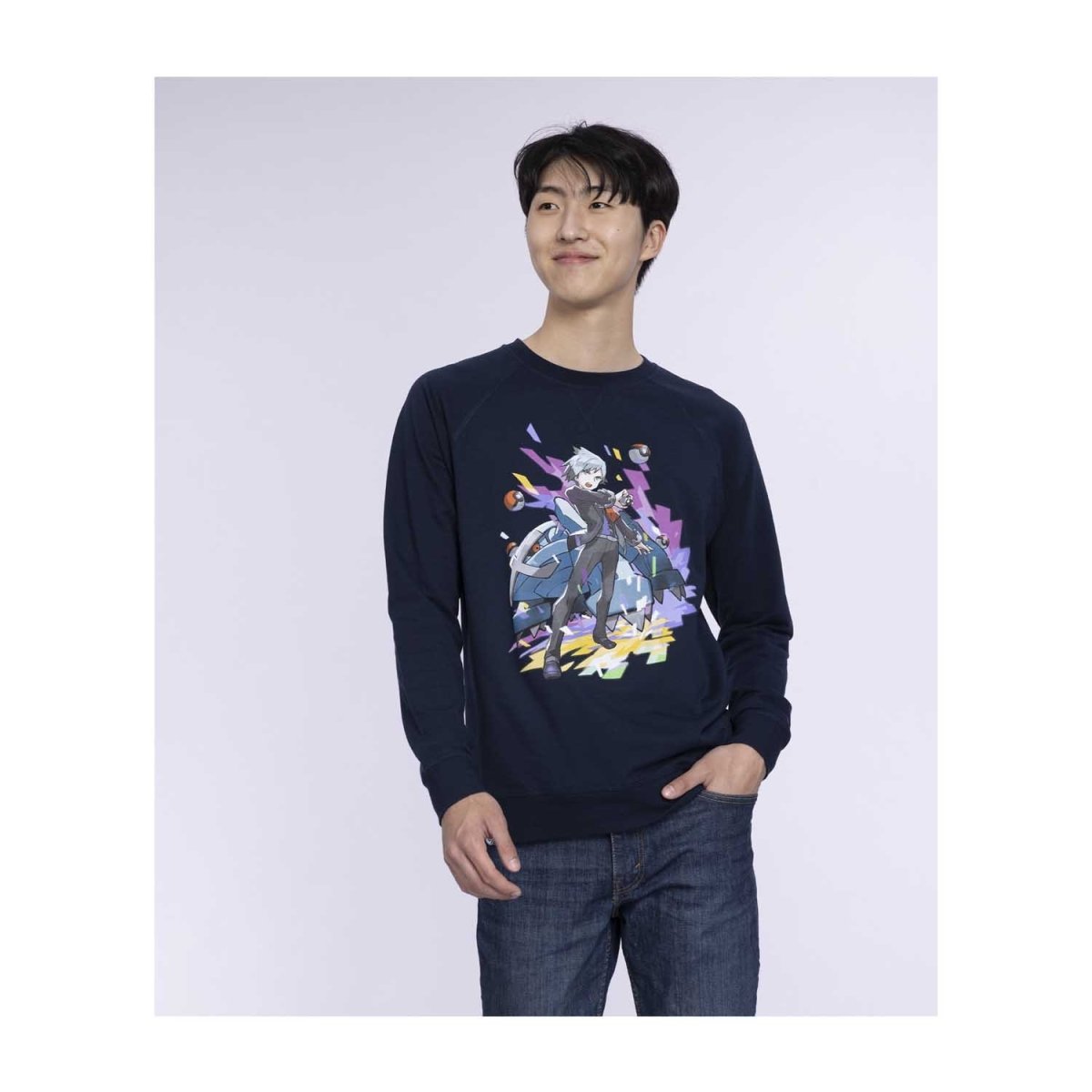 Steven Stone Pokémon Trainers Midnight Navy French Terry Crew Neck