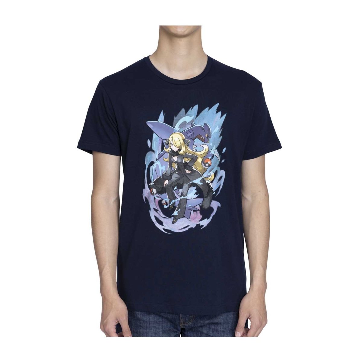 Cynthia Pokémon Trainers Navy Relaxed Fit Crew Neck T-Shirt - Adult ...