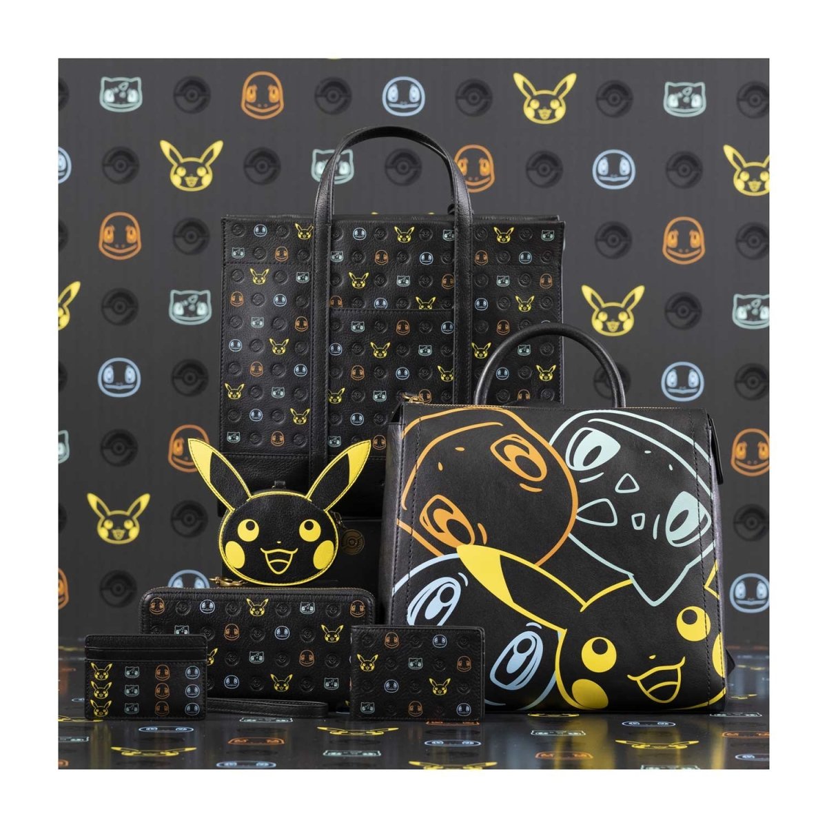 Pokémon Center × Fossil: Kanto First Partners Black Leather