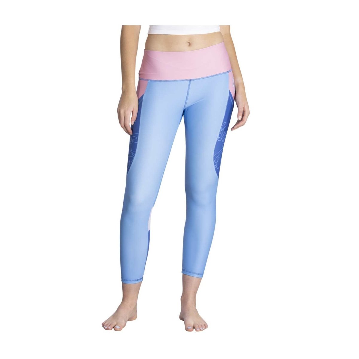 Sylveon Pink & Blue 7/8 Length Leggings - Adult
