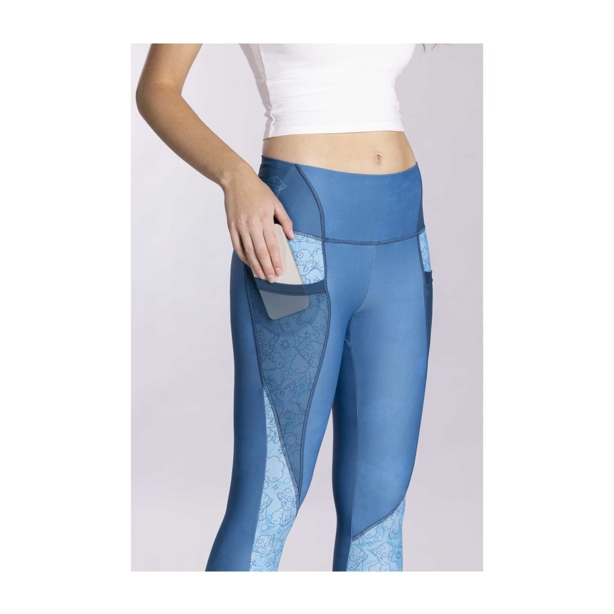 Alolan Vulpix Blue 7/8 Length Leggings - Adult | Pokémon Center ...