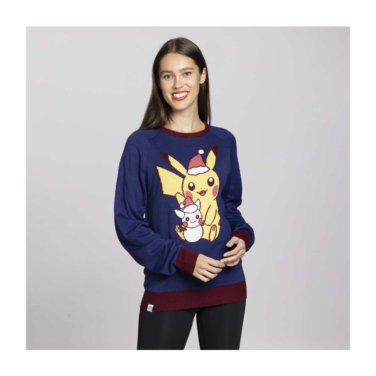 Pikachu Holiday Friend Navy Knit Sweater - Adult | Pokémon
