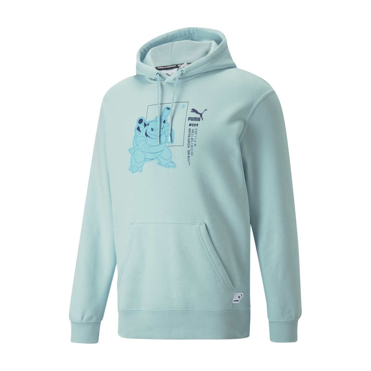 PUMA × Pokémon: Blastoise Light Aqua Fleece Pullover Hoodie