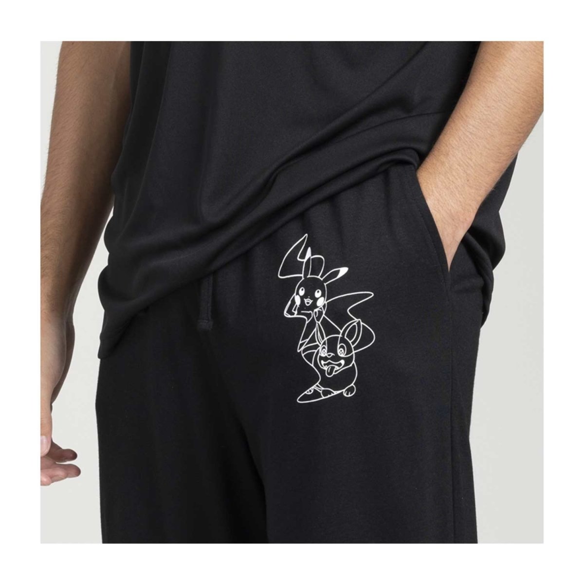 Pikachu & Yamper Electric Pals Black Sleep Pants - Men | Pokémon