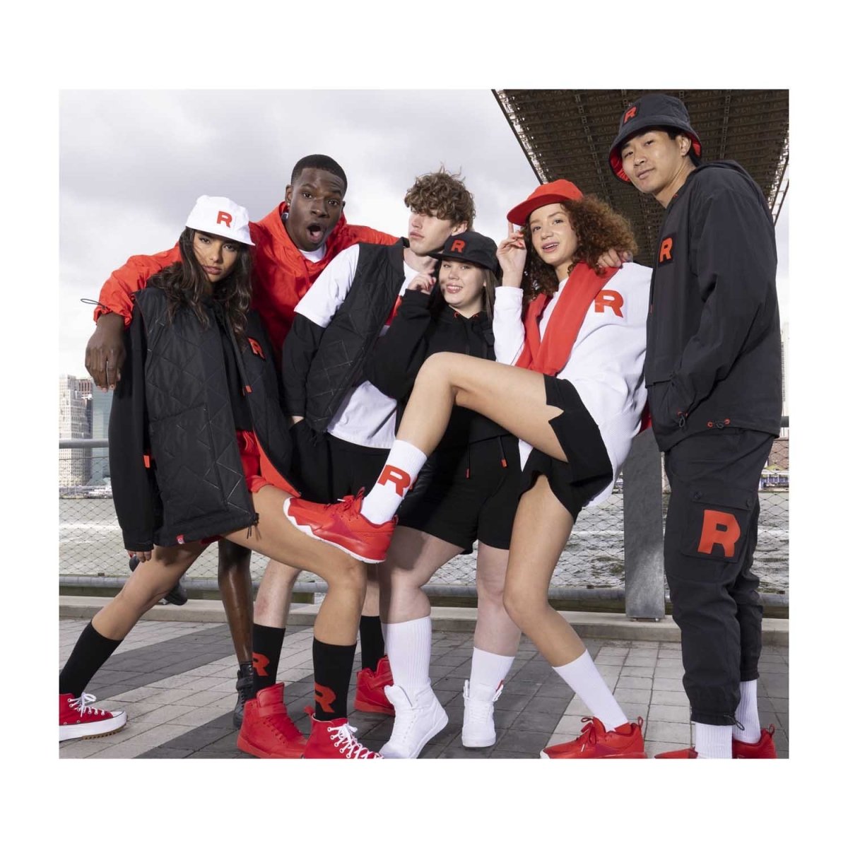 Team Rocket HQ Collection Black Pullover Anorak Jacket