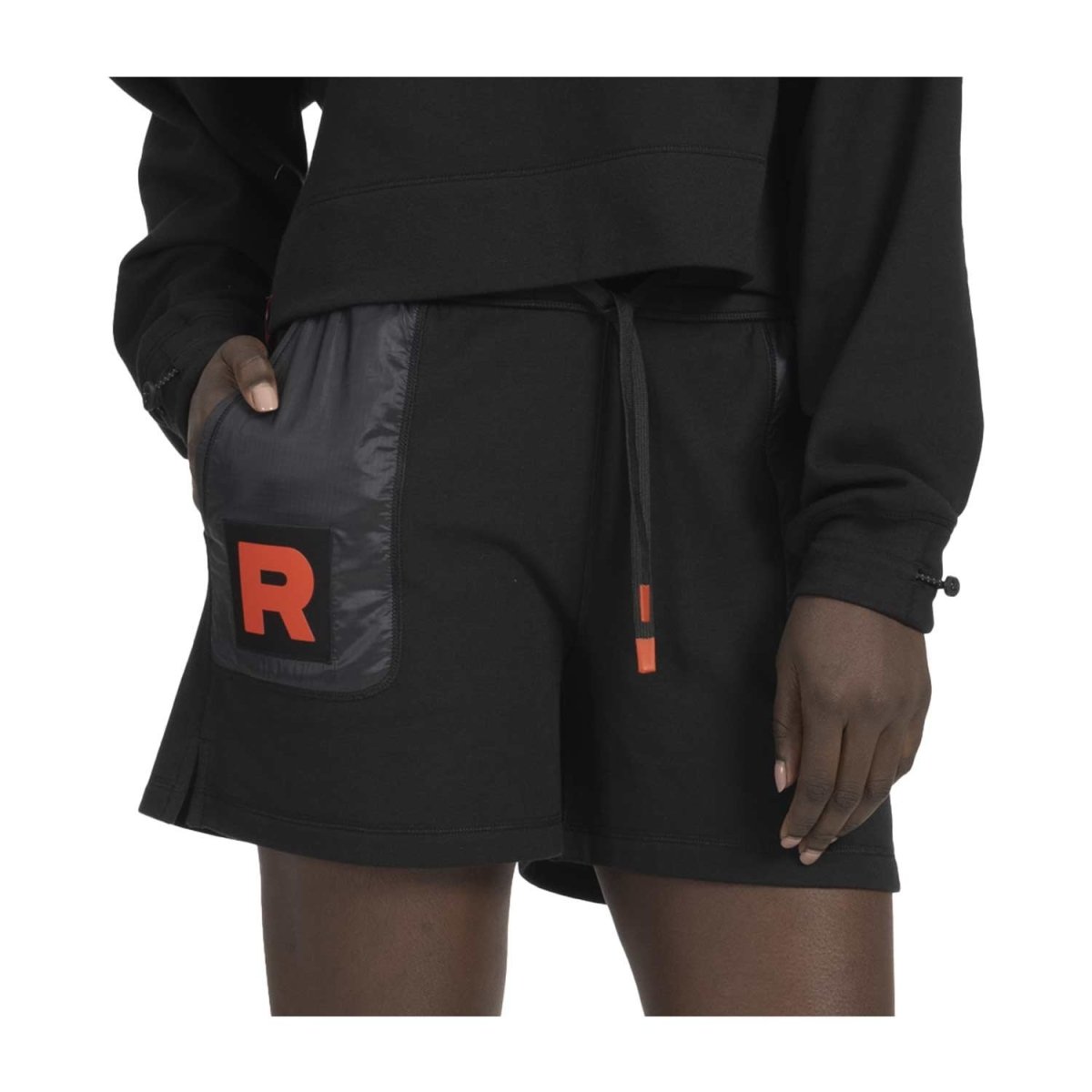 Team Rocket HQ Collection Black Fleece Shorts - Women