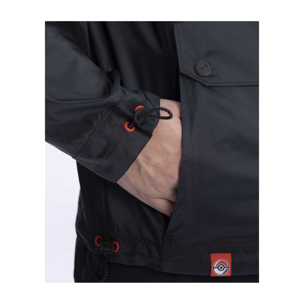 Team Rocket HQ Collection Black Packable Anorak Jacket