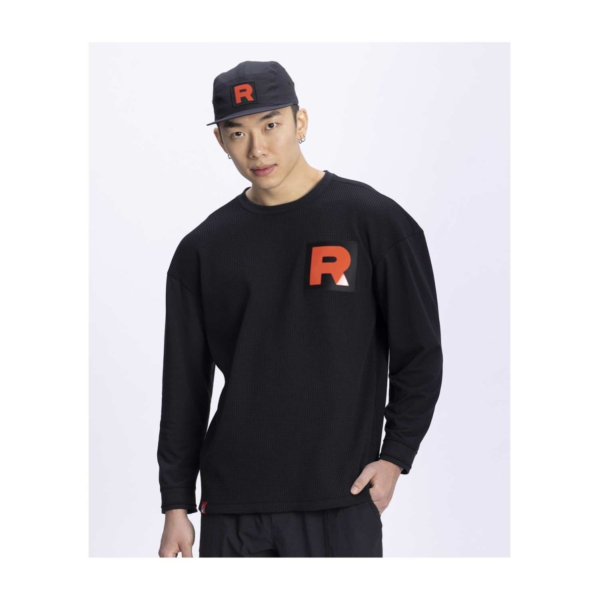 Team Rocket HQ Collection Black Relaxed Fit Long-Sleeve T