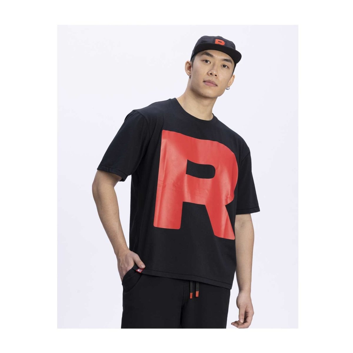 Team Rocket HQ Collection Black Oversize T-Shirt - Black