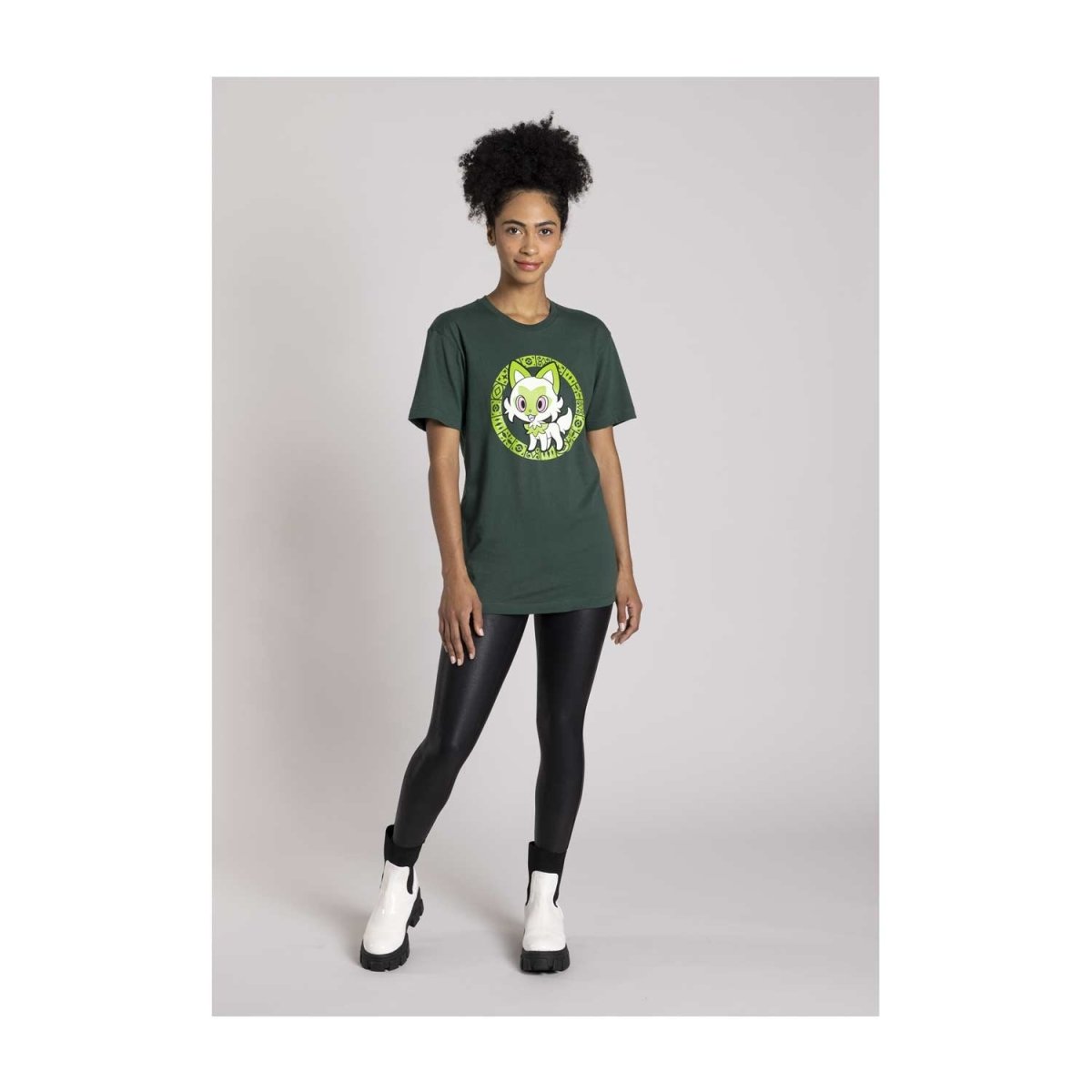 Sprigatito Forest Relaxed Fit Crew Neck T-Shirt - Adult | Pokémon 