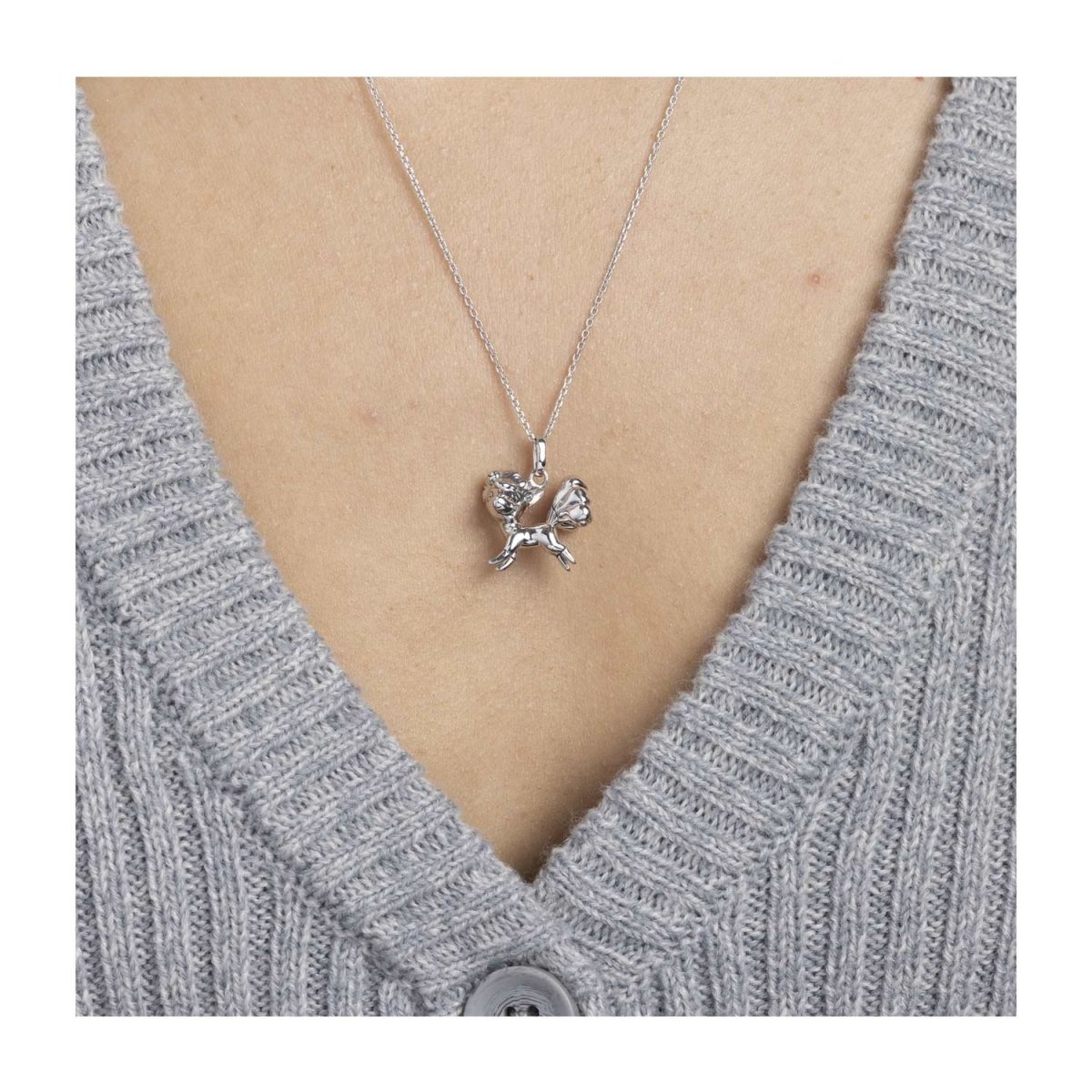 Pokémon Center × RockLove: Alolan Vulpix Sterling Silver Pendant Necklace