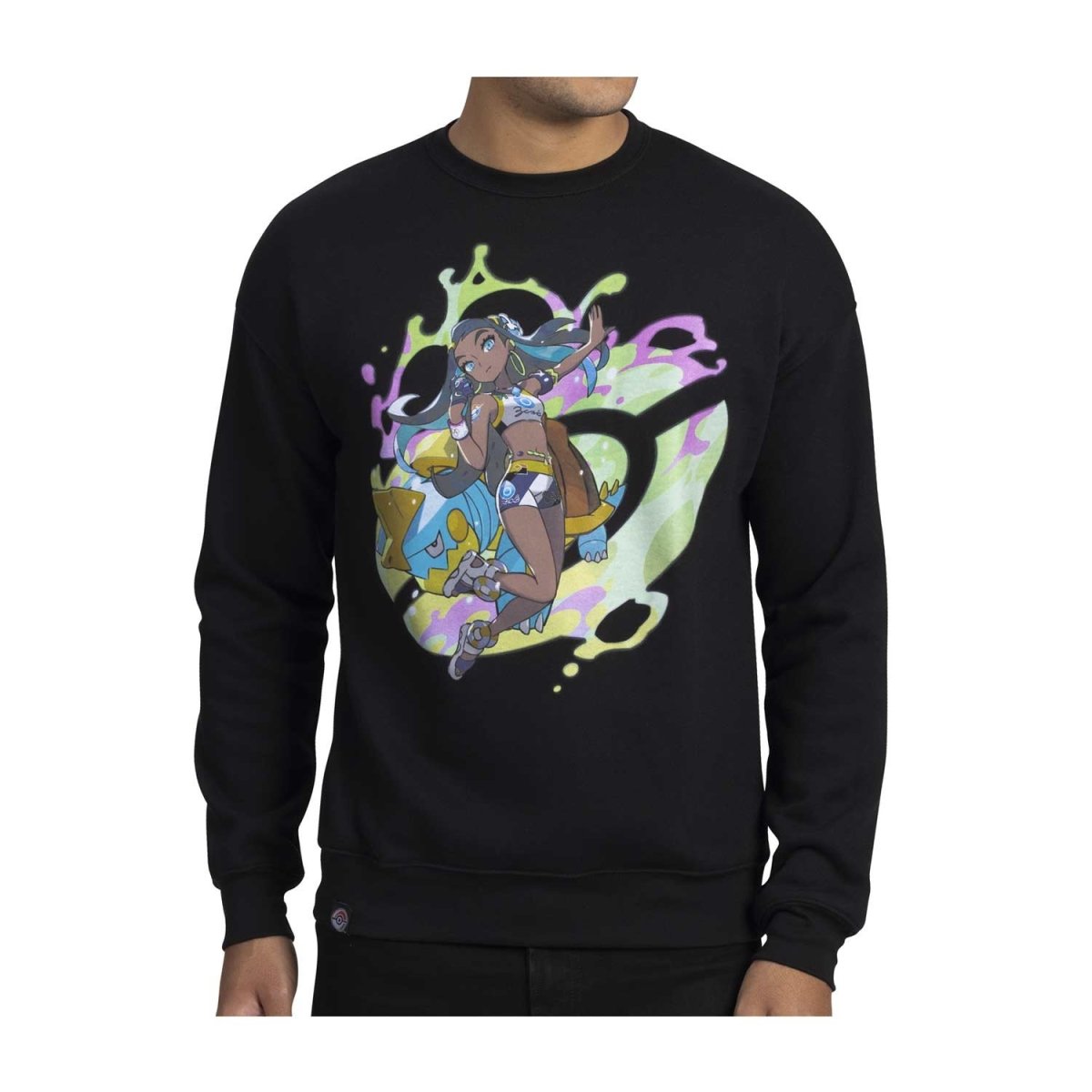 Nessa Pokémon Trainers Black Oversize Drop-Shoulder Crew Neck