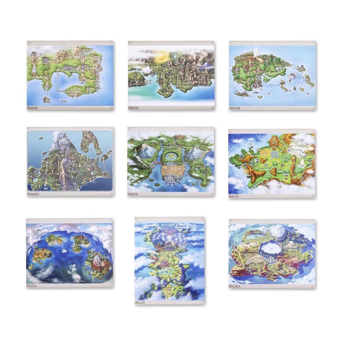 Unova Pokémon Region Maps Poster