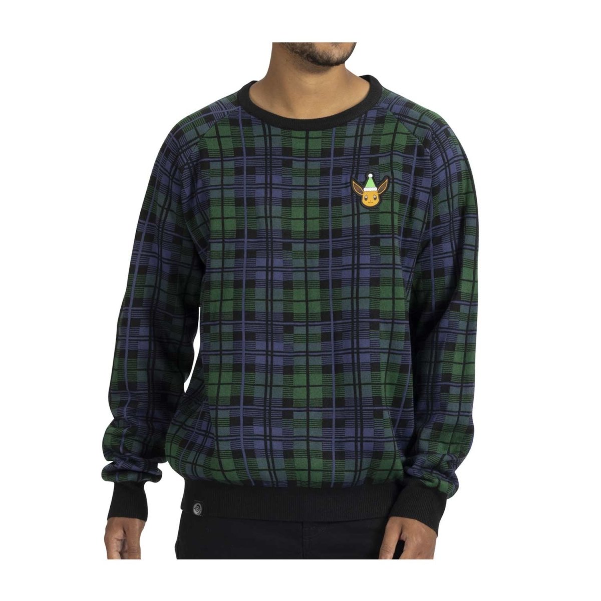 Eevee Green & Black Plaid Knit Sweater - Adult