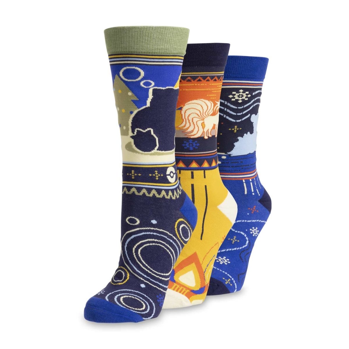 Ninetales, Lapras & Snorlax Festive Knit Socks Gift Box (3 Pairs