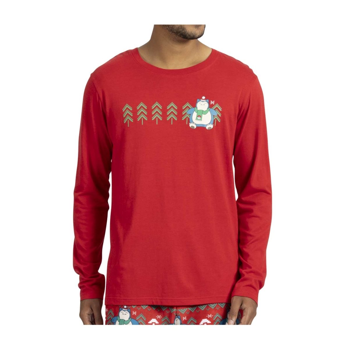 Snorlax Restful in Red Long-Sleeve T-Shirt - Men | Pokémon Center