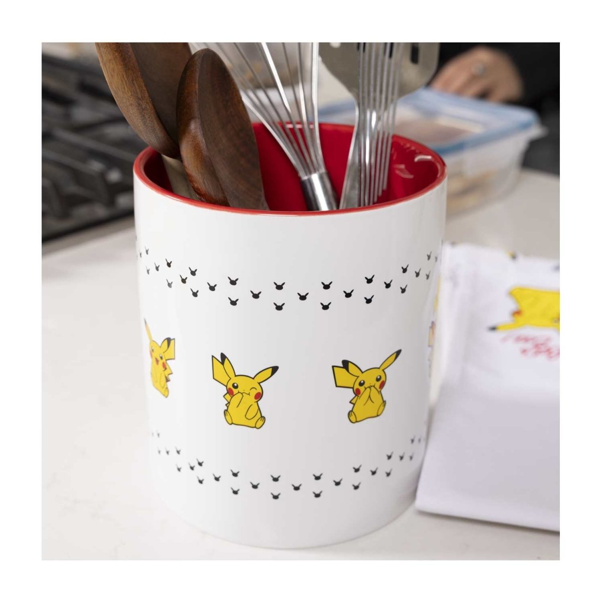 Pikachu Everyday Fun Kitchen Stoneware Utensil Holder Pokémon Center