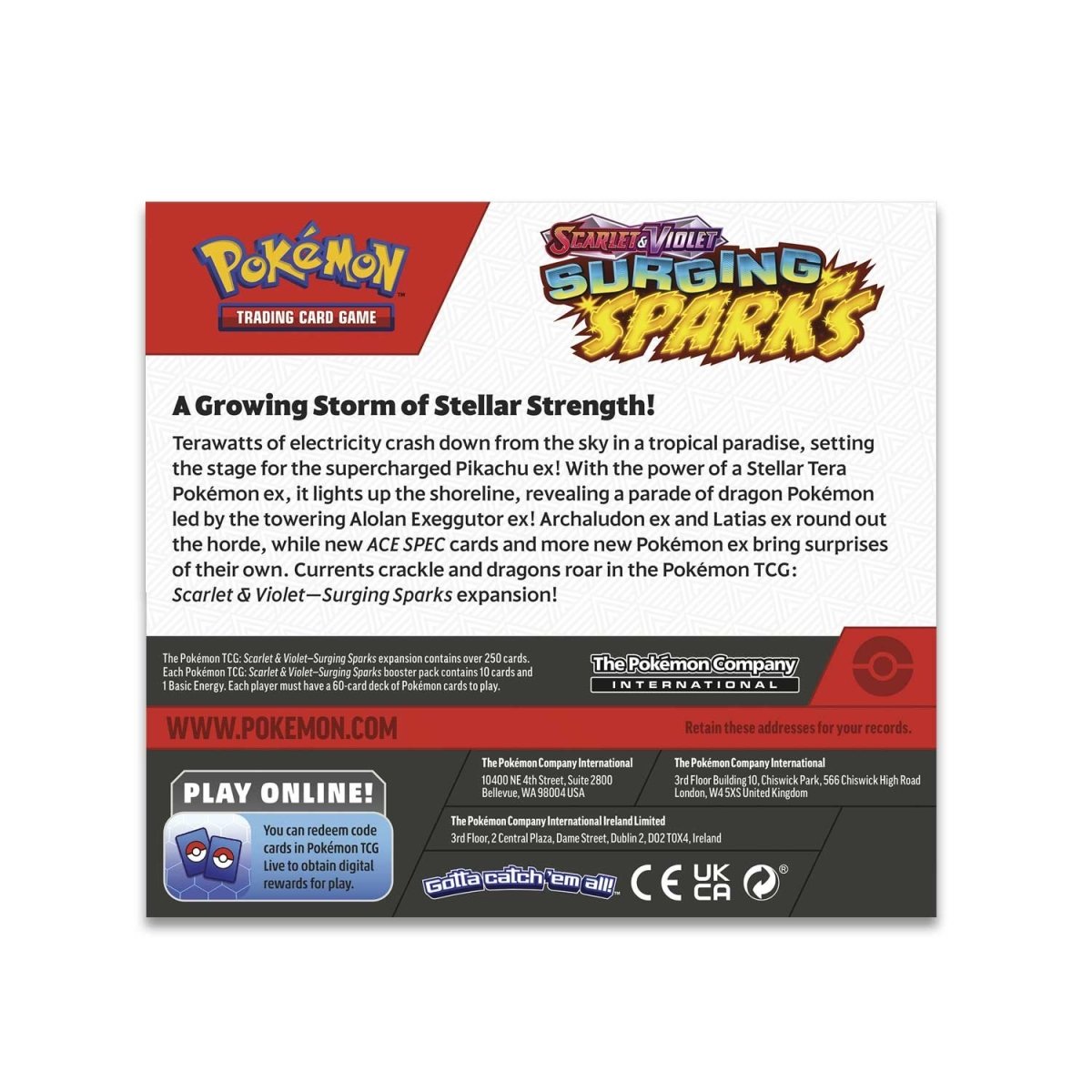 Pokémon TCG Scarlet & VioletSurging Sparks Booster Display Box (36 Packs) Pokémon Center