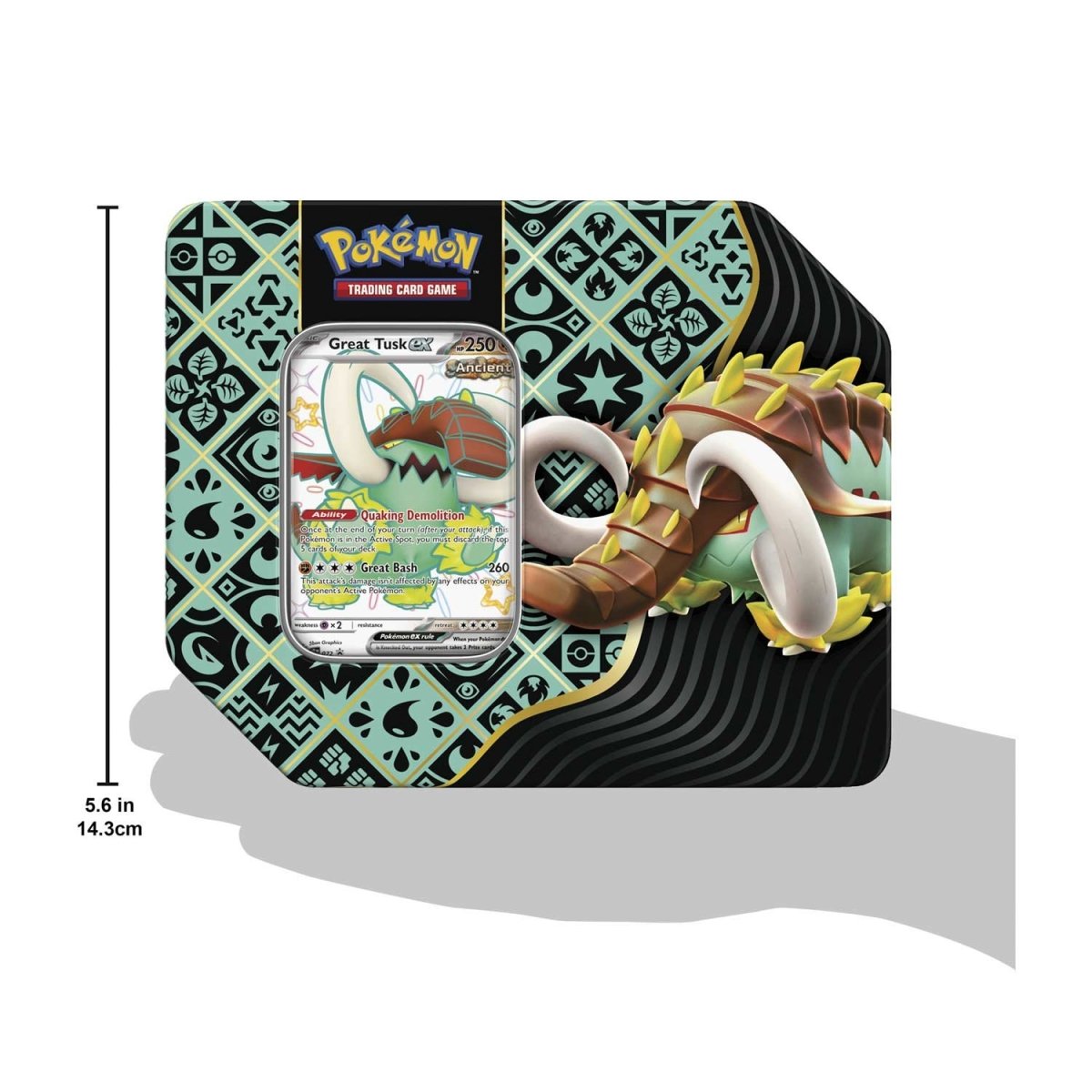 Pokémon TCG: Scarlet & Violet-Paldean Fates Tin (Shiny Great Tusk