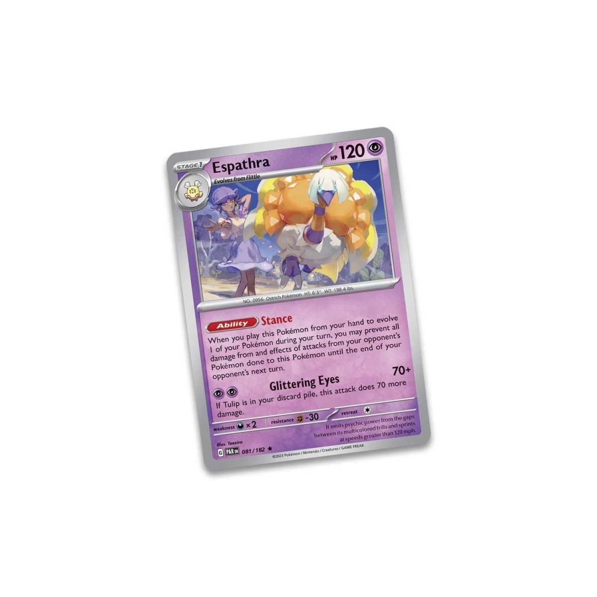Pokémon TCG: Espathra Card with 2 Booster Packs & Coin