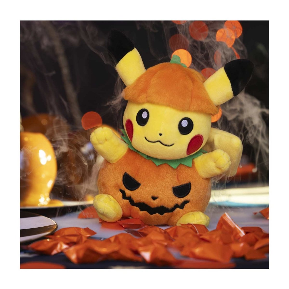 Pokémon Tricks & Treats 2023: Pikachu Wearing Pumpkin Costume Plush - 8 ¼  in.