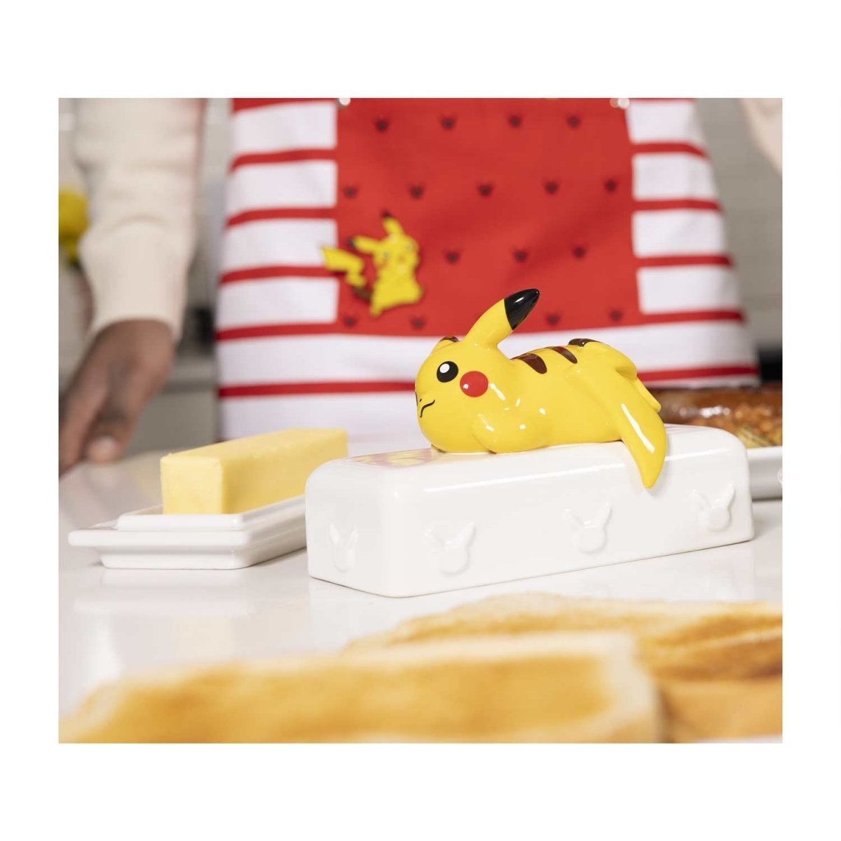 Pikachu Everyday Fun Kitchen Ceramic Butter Dish Pokémon Center UK