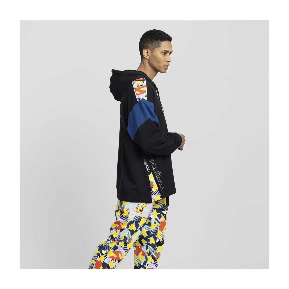 Pikachu Mix Pokémon Lounge Black Pullover Hoodie - Adult | Pokémon