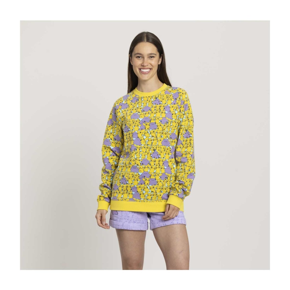Pikachu & Ditto Pokémon Lounge Yellow Crew Neck Sweatshirt