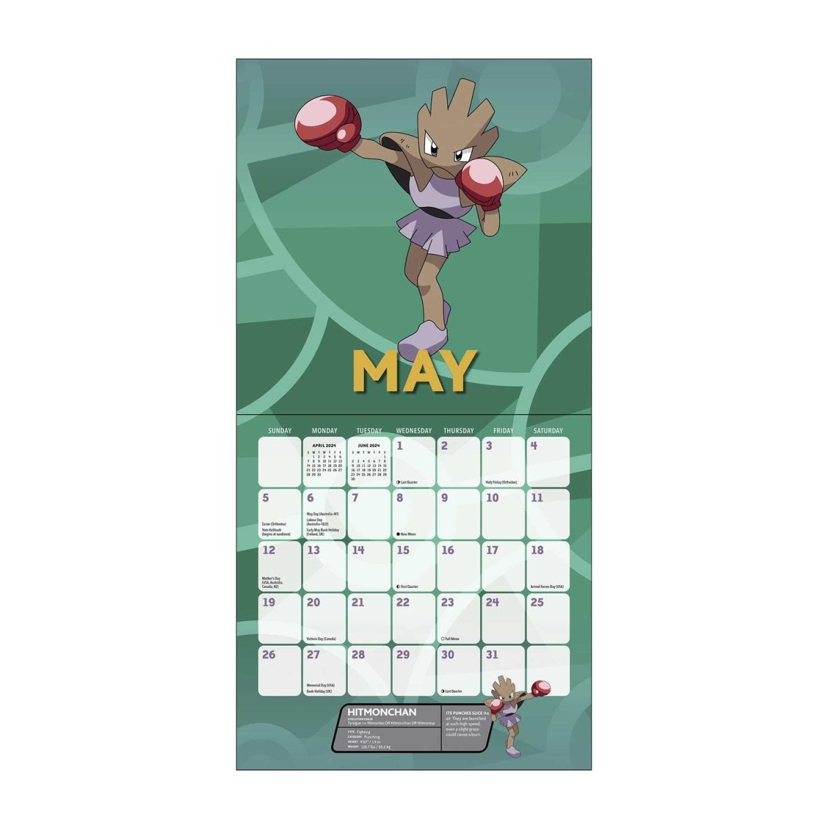 Pokemon 2024 Square Wall Calendar