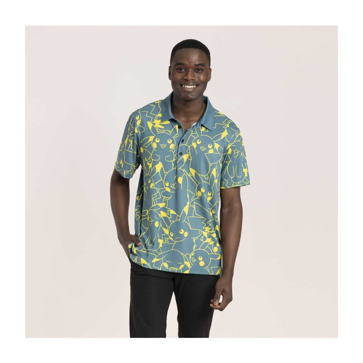 Pikachu Pokémon Clubhouse Green Polo Shirt - Men | Pokémon