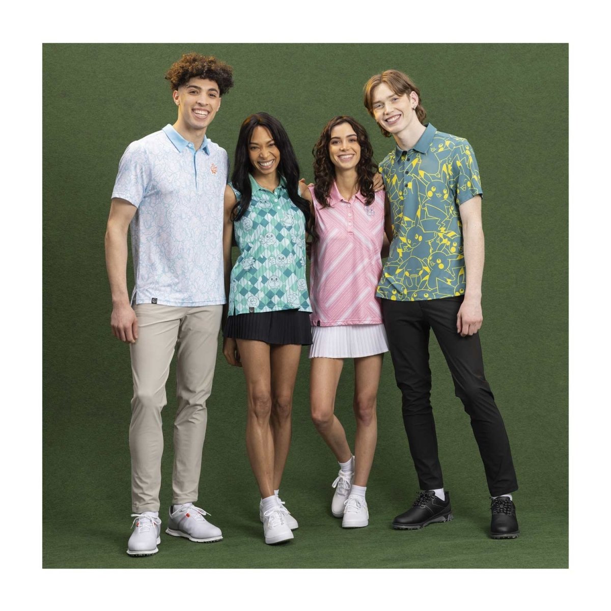タングラム　クラブハウス　TURF HEDGEHOG POLO SHIRTS 緑 TANGRAM ポロシャツ CLUBHAUS × TURF HEDGEHOG POLO SHIRTS
