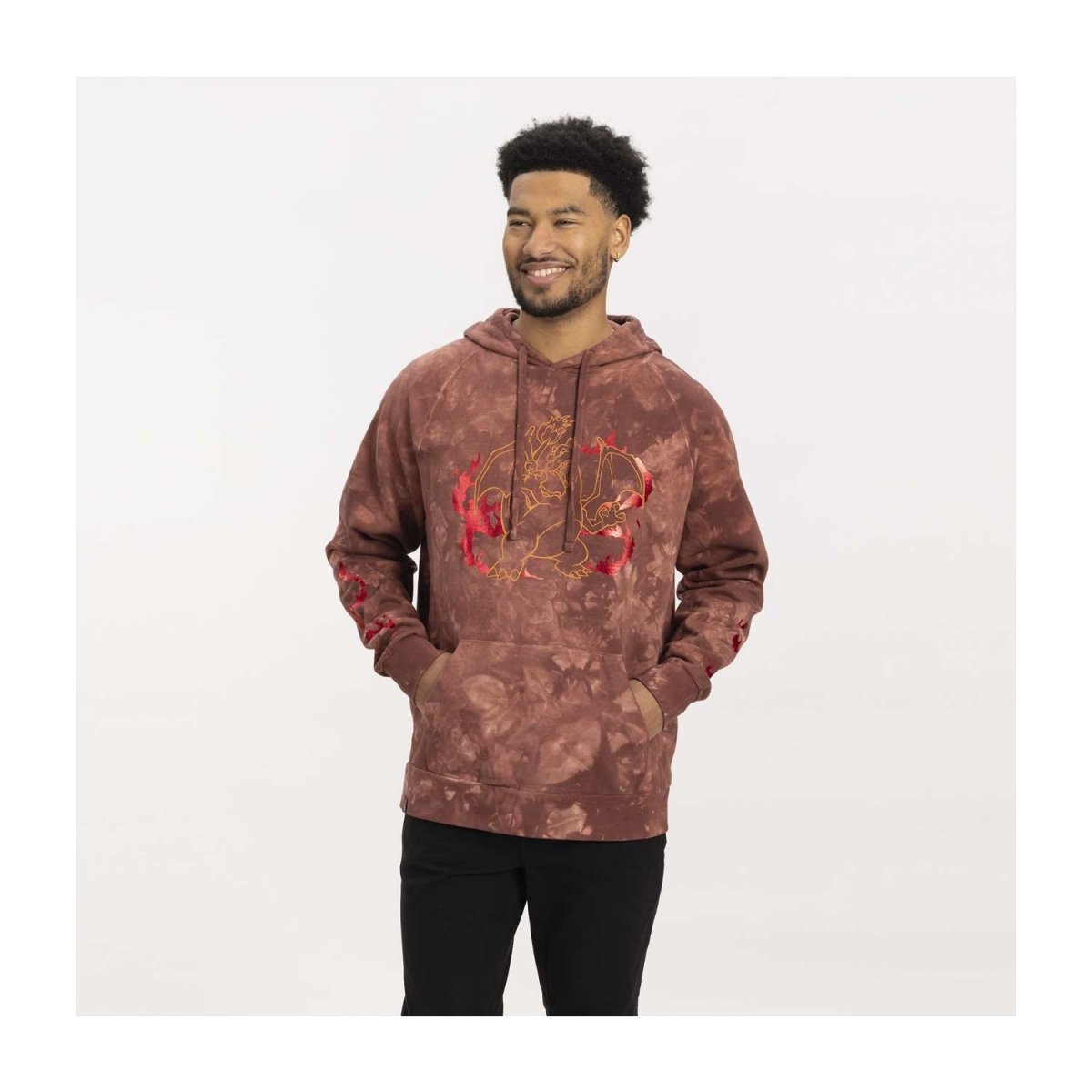 Charizard Red Mineral-Wash Pullover Hoodie - Adult | Pokémon