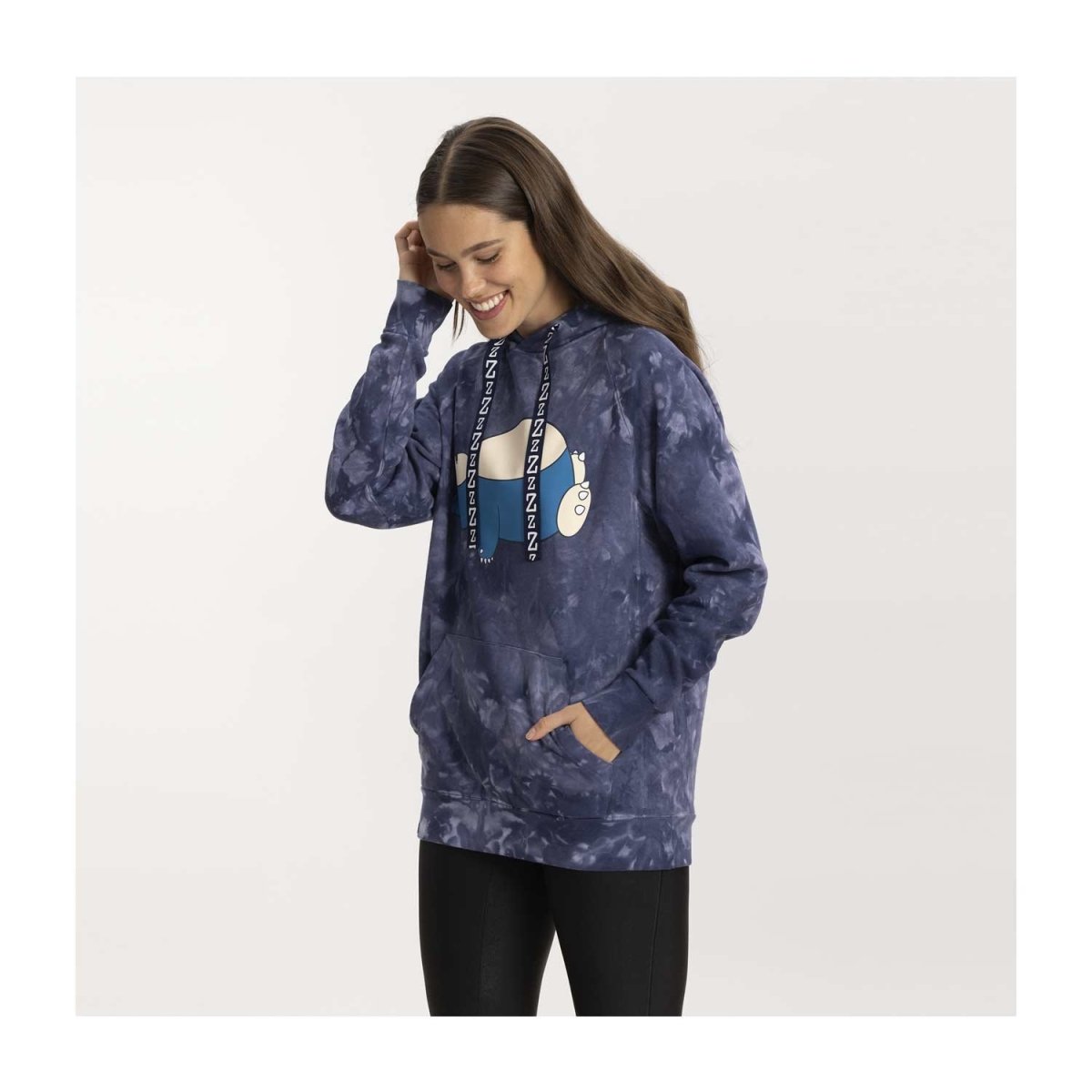 Snorlax Blue Mineral-Wash Pullover Hoodie - Adult | Pokémon Snorlax Blue Mineral-Wash Pullover Hoodie - Adult | Pokémon