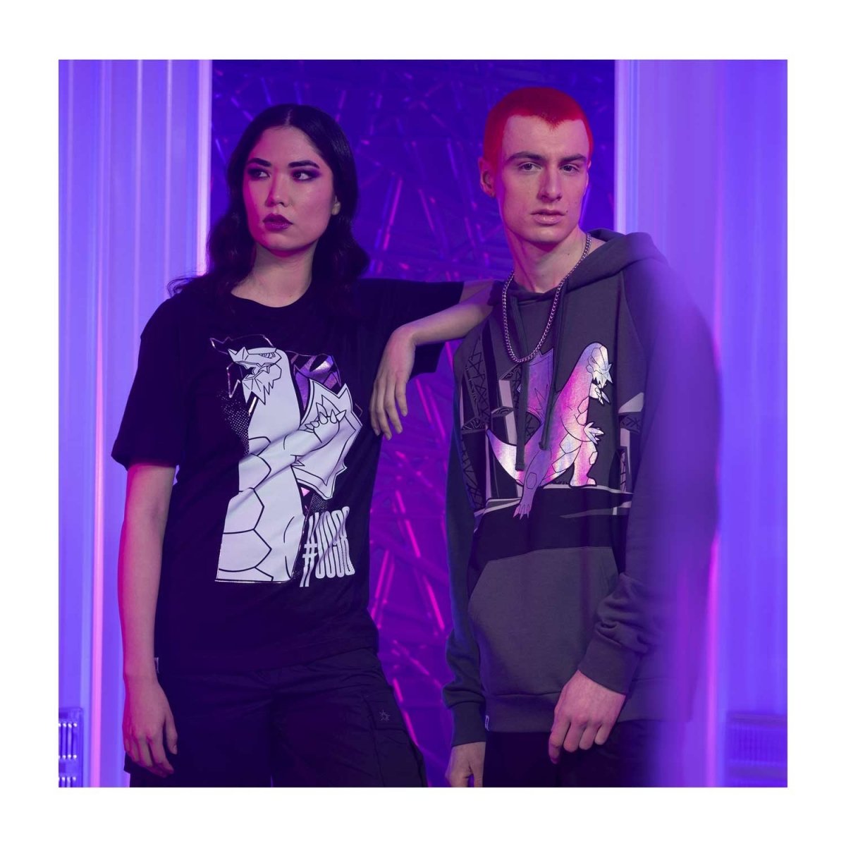トップス POKEMON MEGA PIGMENT Tee size2 BLACK HOLOGRAPHIC MGA RYQZA POP CULTURE SHIRT