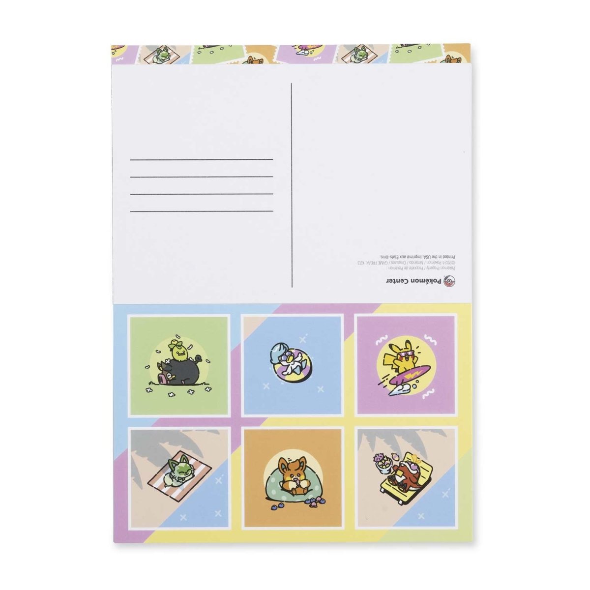 Pokémon Lazy Summer Postcards (8-Pack) | Pokémon Center Official Site