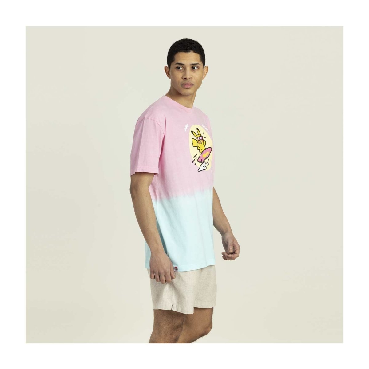Pikachu Pokémon Lazy Summer Pink & Blue Relaxed Fit Crew