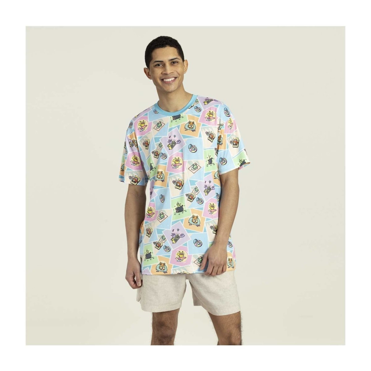 Pokémon Lazy Summer Allover-Print Relaxed Fit Crew Neck T