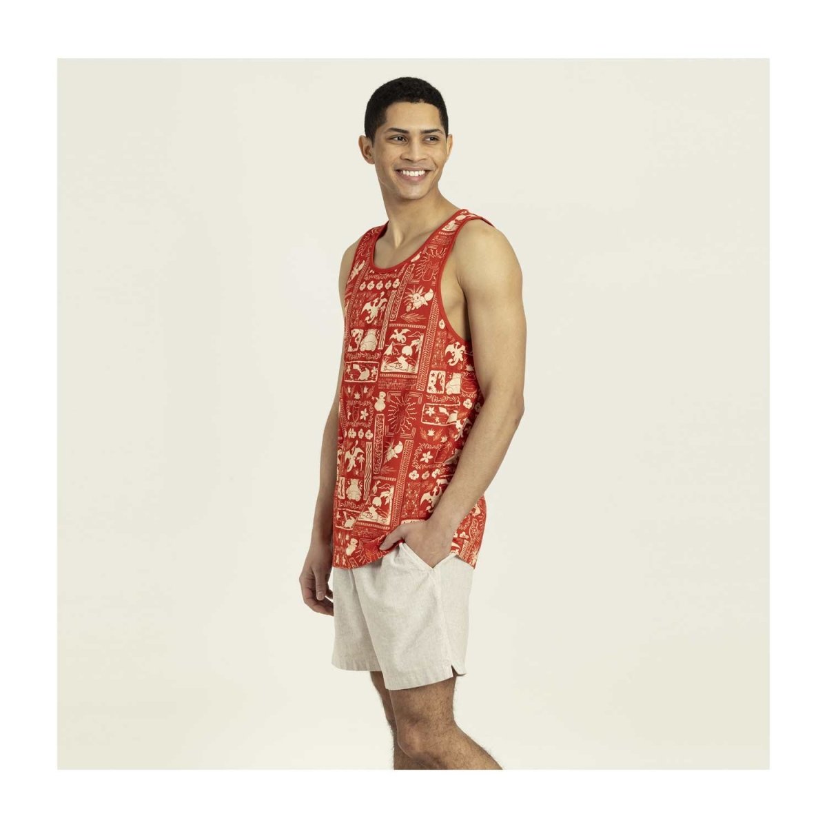 Milotic from Poké Men Tank Top with Water Type Ability and Graceful Pose Design TS04