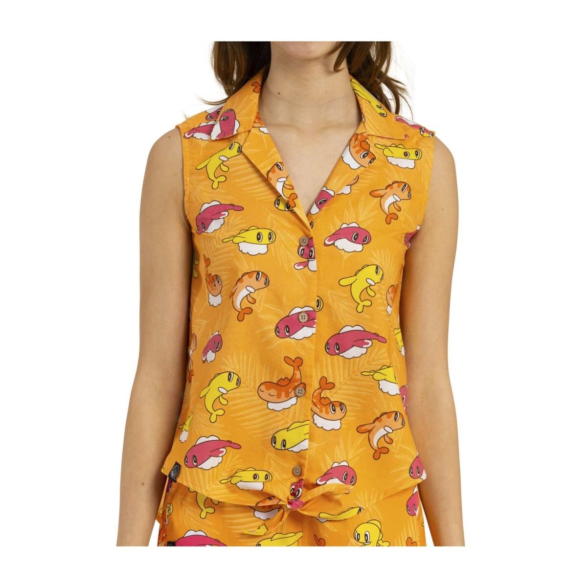 トップス Tatsunori Tatsugiri Trio Pokémon Tropical Sleeveless Tropical Shirt