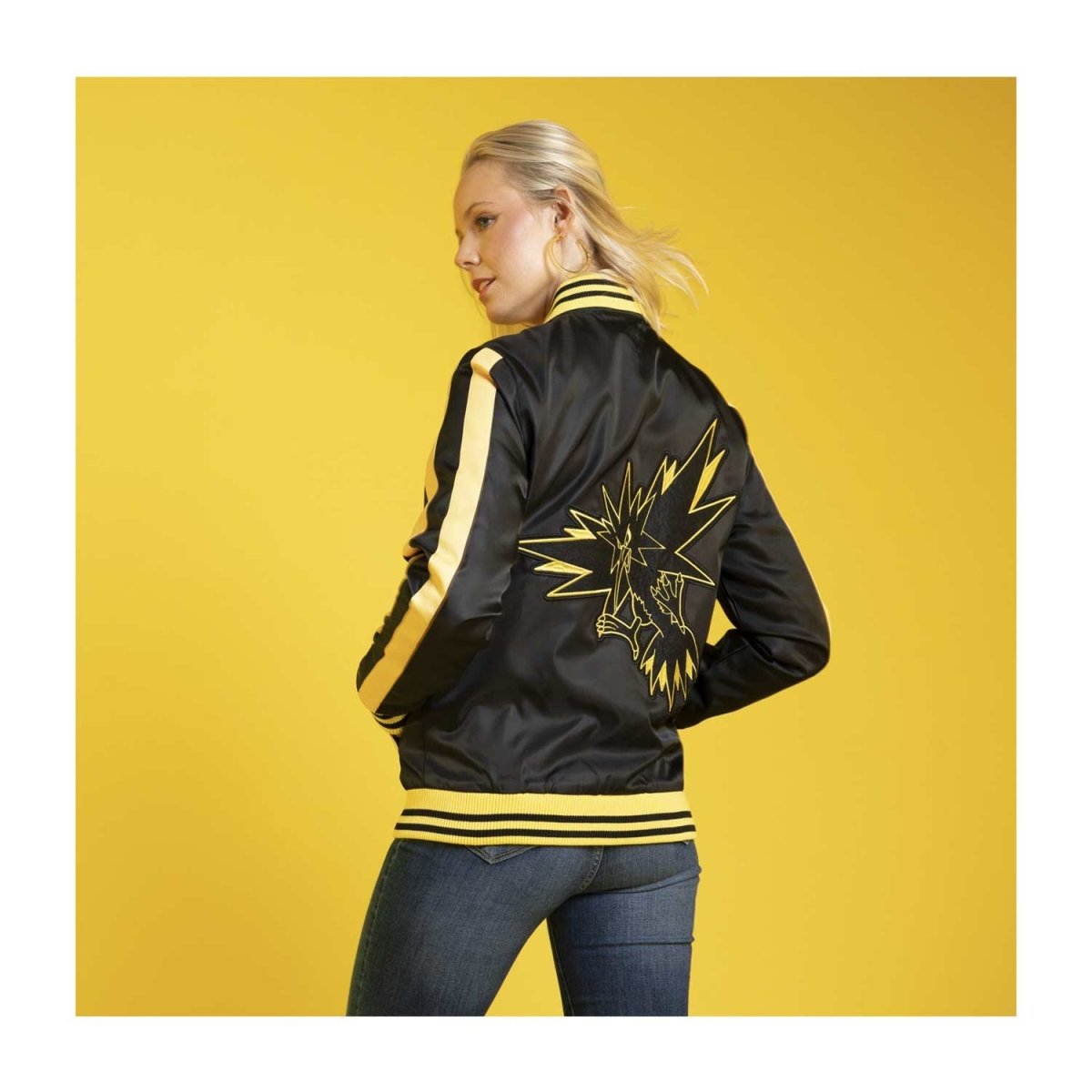 Zapdos Pokémon Jackets Black Snap-Down Jacket - Adult