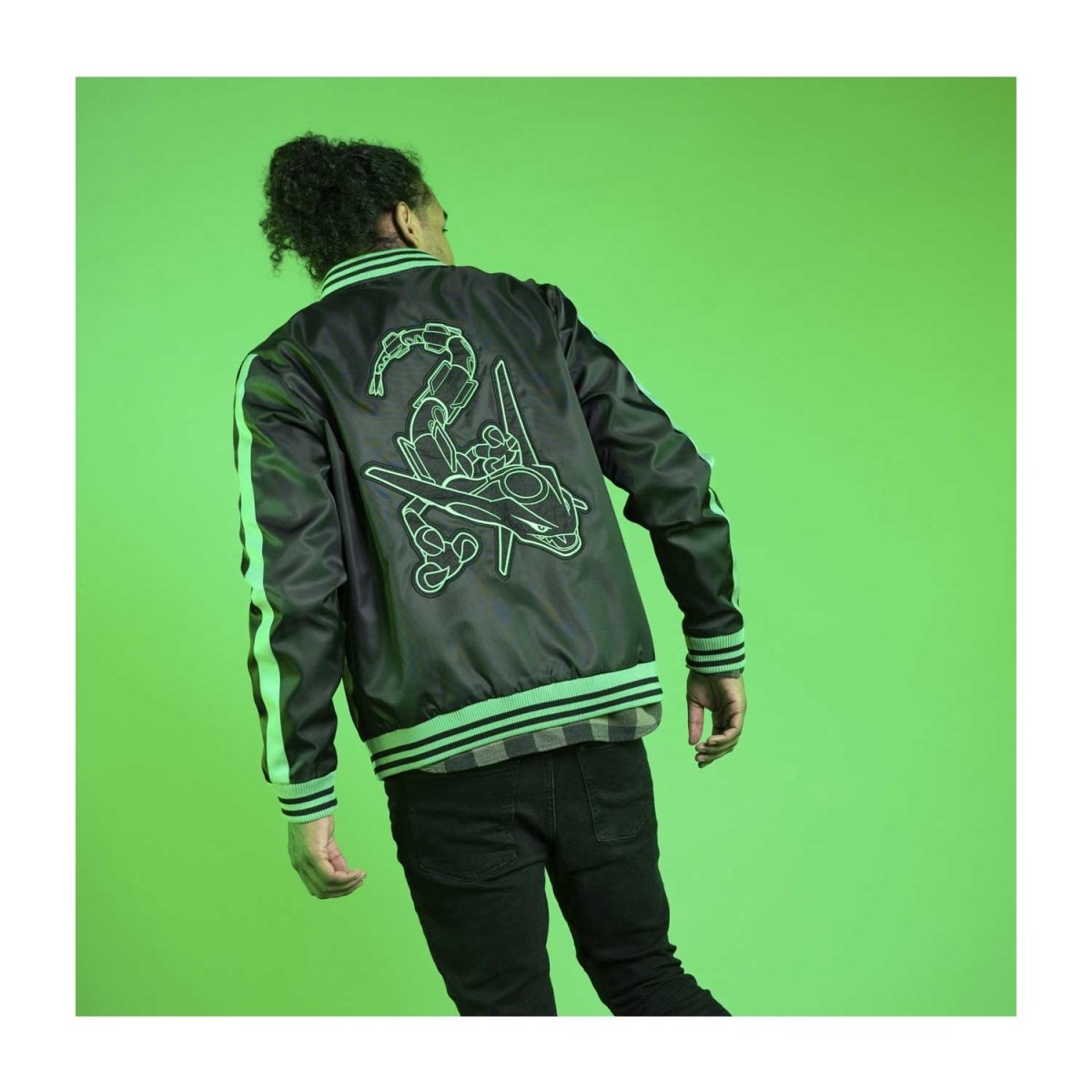 Rayquaza Pokémon Jackets Black Snap-Down Jacket - Adult | Pokémon