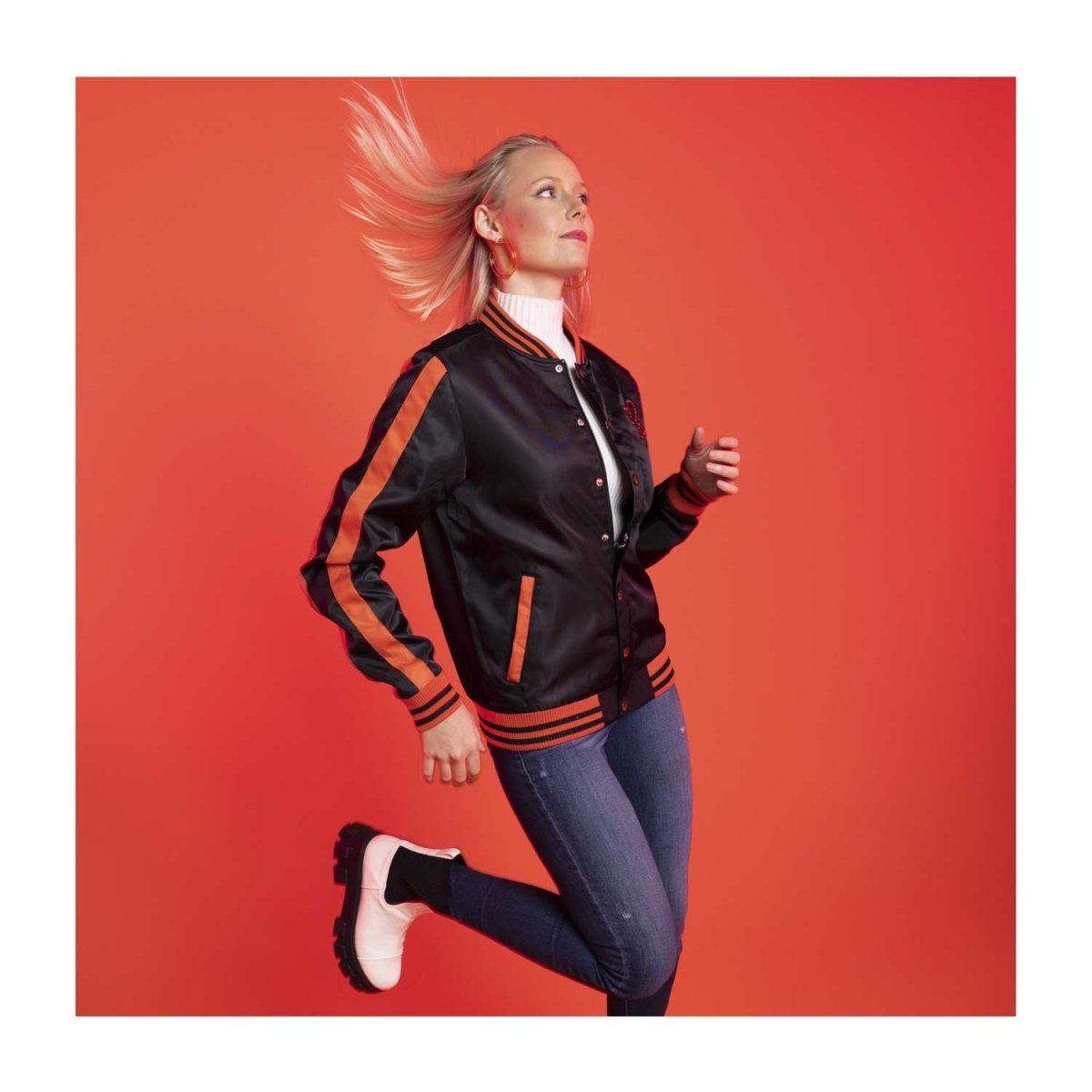 Moltres Pokémon Jackets Black Snap-Down Jacket - Adult | Pokémon 
