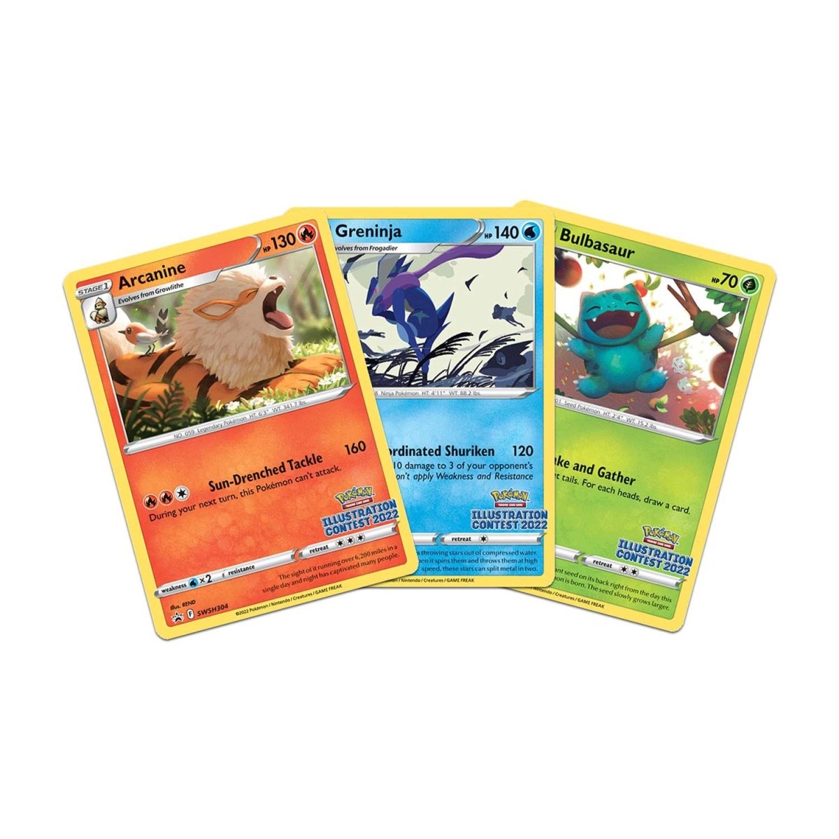PSA 10 Pokemon Illustration Contest 2022 Bulbasaur, Arcanine