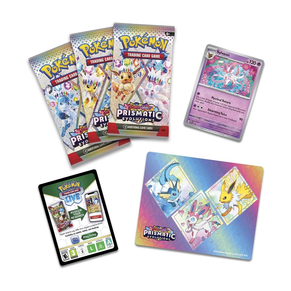 Pokémon TCG: Scarlet & Violet-Prismatic Evolutions Tech Sticker Collection (Sylveon)