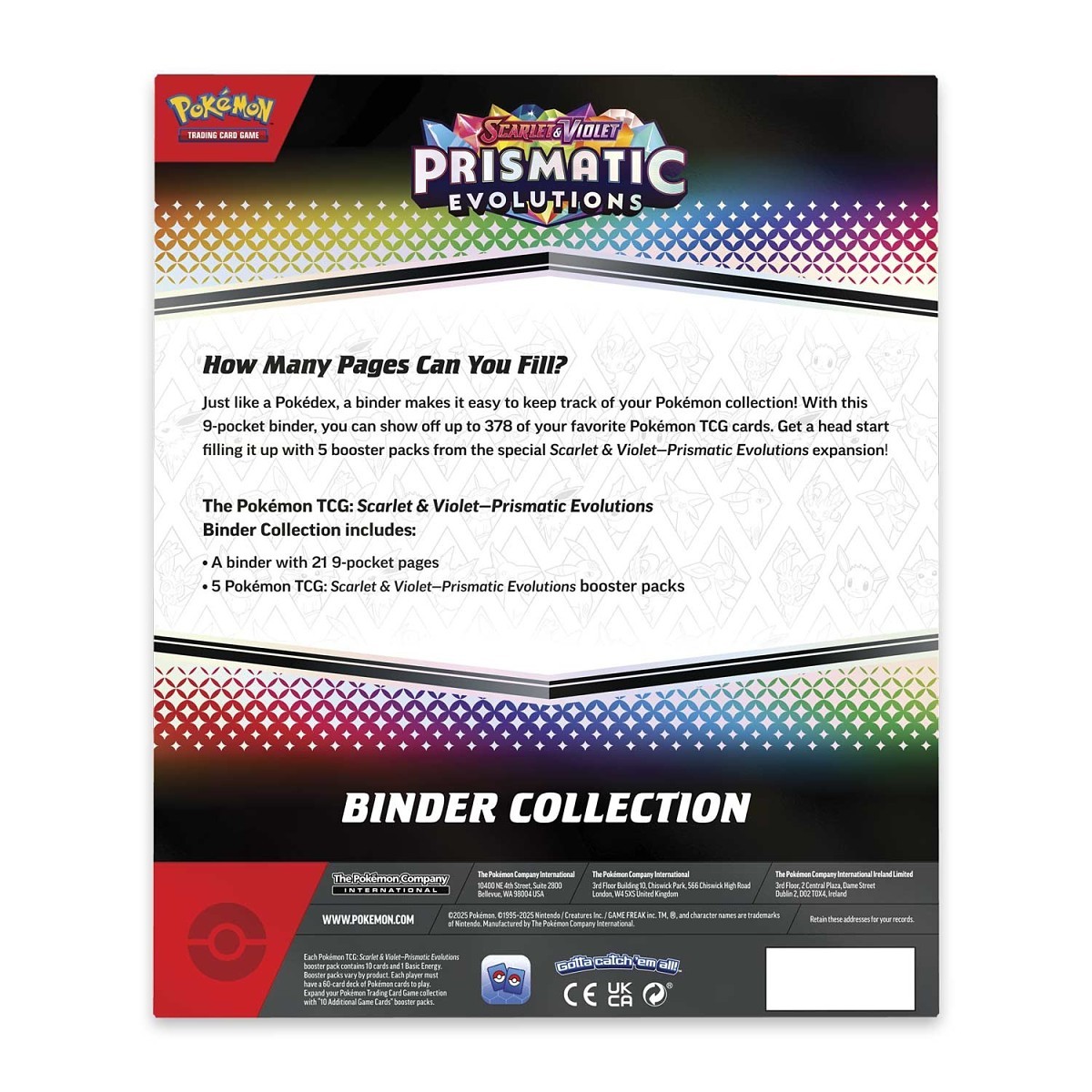 Pokémon TCG: Scarlet & Violet-Prismatic Evolutions Binder
