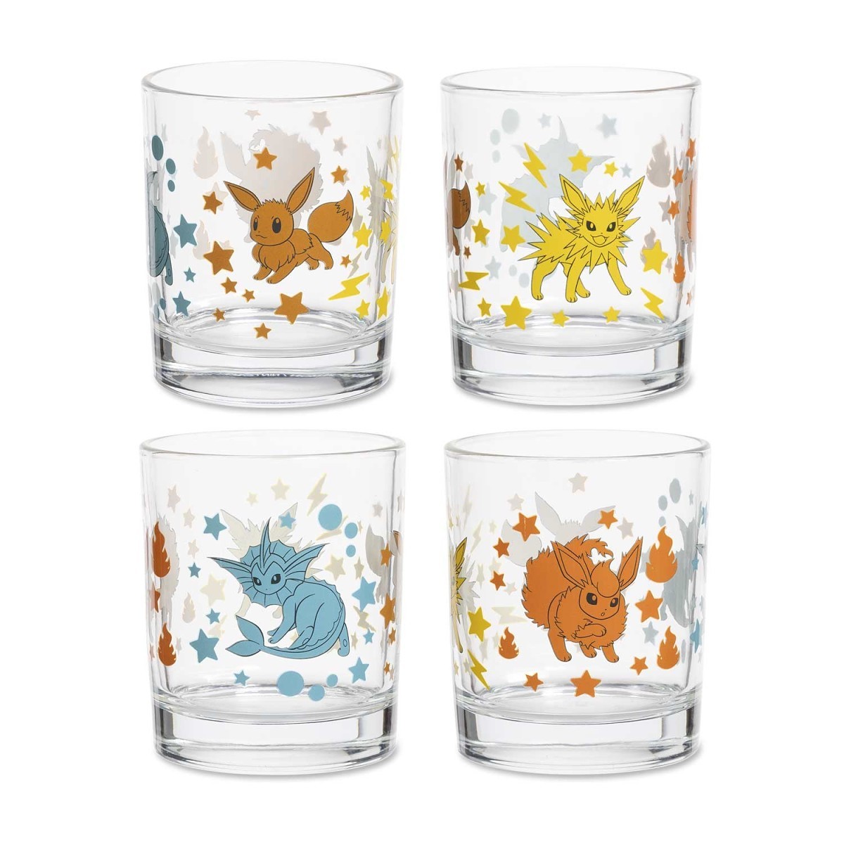 Eevee & Evolutions 10 oz. Glass Tumblers (4-Pack)