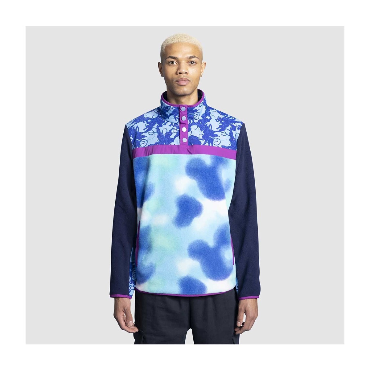 Suicune Pokémon Fleece Quarter-Snap Pullover Jacket - Men