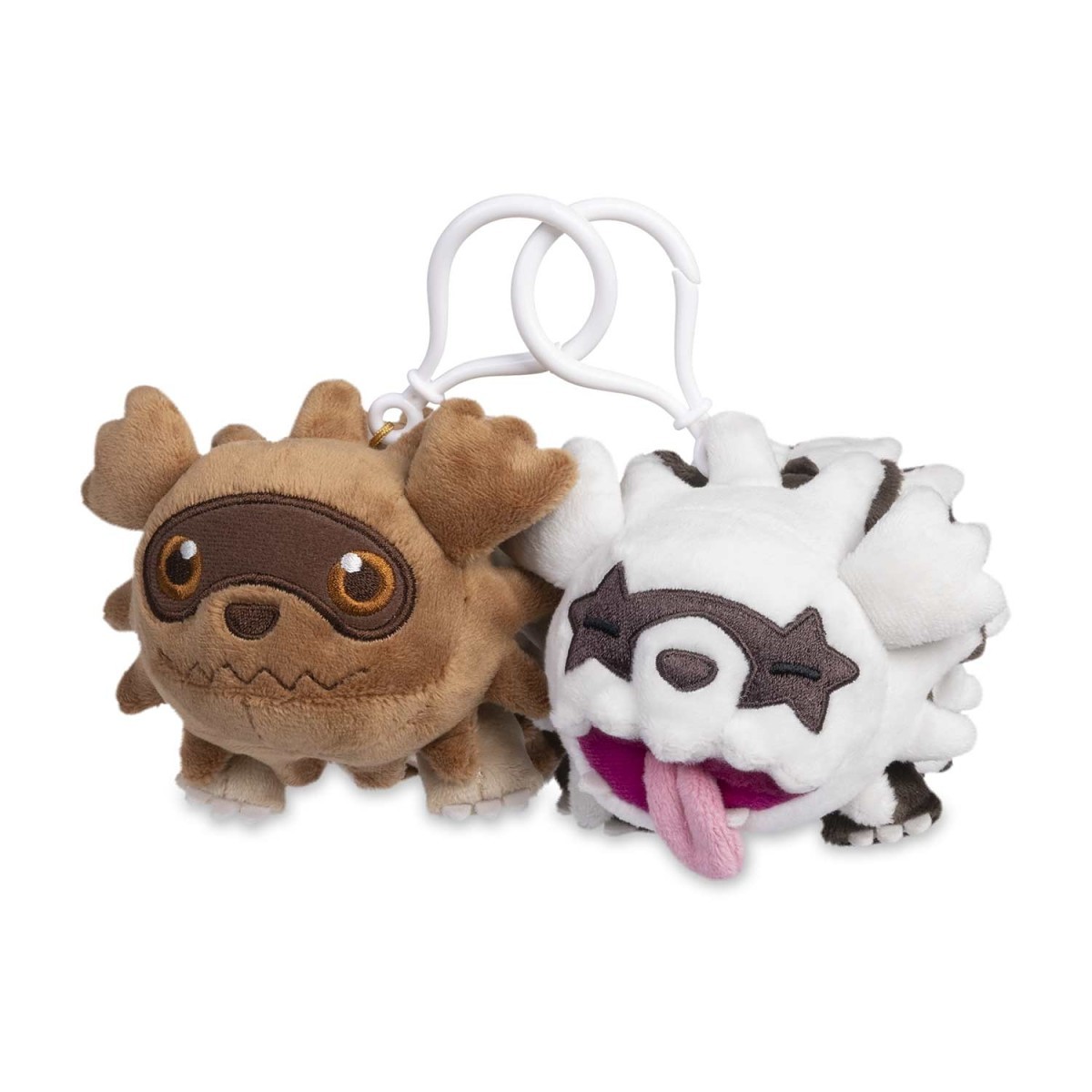 Zigzagoon & Galarian Zigzagoon Parallel Pairs Two-Plush Key Chain