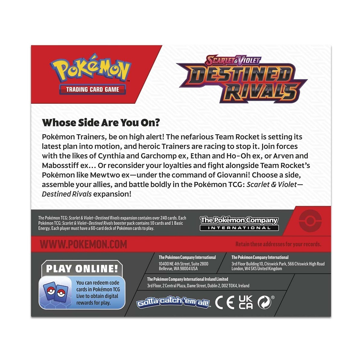 Pokémon TCG: Scarlet & Violet-Destined Rivals Booster Display Box (36 Packs)